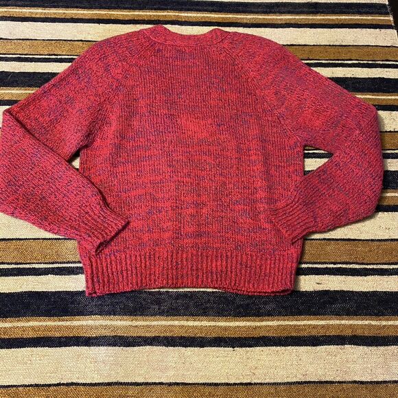 Vintage Pink Knit Cardigan Sweater Medium Eclectic Grandpa Oversized Cottage - Picture 4 of 4